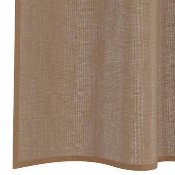 Voile Curtains with Loops 140x260 cm - Light Brown | HipoMarket