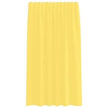 Voile Curtains with Loops 2 pcs Yellow 140x175 cm | Hipo Market