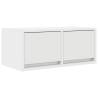 Elegant White TV Cabinets - 2 PCS | Space-Saving & Durable