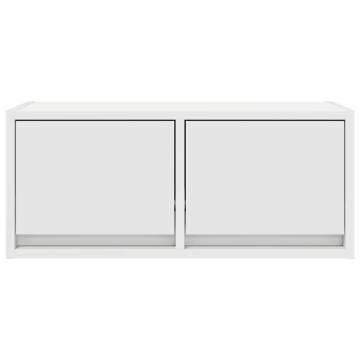 Elegant White TV Cabinets - 2 PCS | Space-Saving & Durable