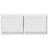 Elegant White TV Cabinets - 2 PCS | Space-Saving & Durable