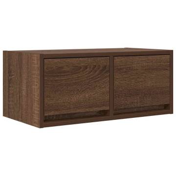 Stylish Brown Oak TV Cabinet - 60x31x25.5 cm Engineered Wood