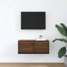 Stylish Brown Oak TV Cabinet - 60x31x25.5 cm Engineered Wood