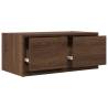 Stylish Brown Oak TV Cabinet - 60x31x25.5 cm Engineered Wood