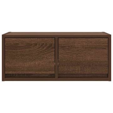 Stylish Brown Oak TV Cabinet - 60x31x25.5 cm Engineered Wood