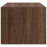 Stylish Brown Oak TV Cabinet - 60x31x25.5 cm Engineered Wood