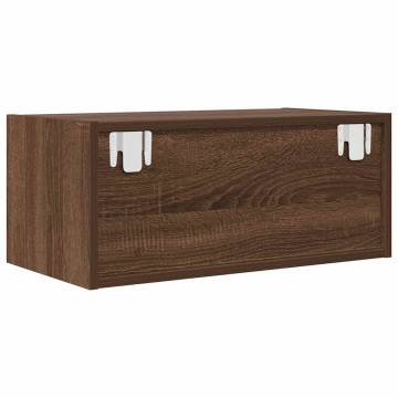 Stylish Brown Oak TV Cabinet - 60x31x25.5 cm Engineered Wood