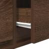 Stylish Brown Oak TV Cabinet - 60x31x25.5 cm Engineered Wood