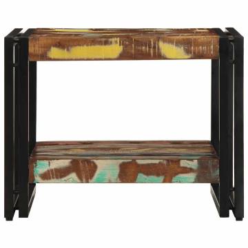 Multicolour Coffee Table | 50x50 cm Solid Reclaimed Wood