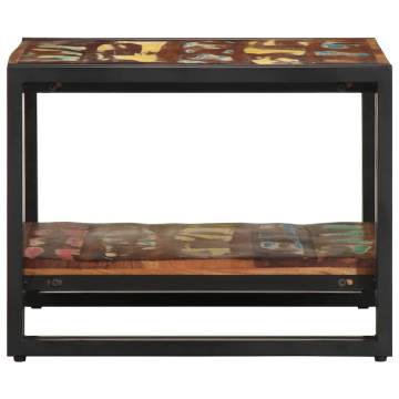 Multicolour Coffee Table | 50x50 cm Solid Reclaimed Wood