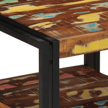 Multicolour Coffee Table | 50x50 cm Solid Reclaimed Wood