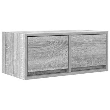 Stylish Grey Sonoma TV Cabinet - Space-Saving Design