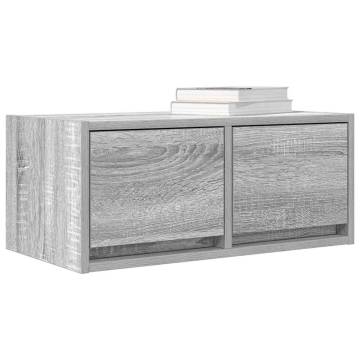 Stylish Grey Sonoma TV Cabinet - Space-Saving Design