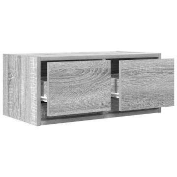 Stylish Grey Sonoma TV Cabinet - Space-Saving Design