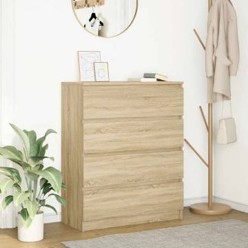 Stylish Sonoma Oak Sideboard – 80x35x99 cm Engineered Wood