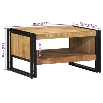 Coffee Table 70x50x38 cm - Solid Rough Mango Wood | HipoMarket