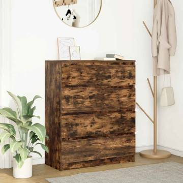 Stylish Smoked Oak Sideboard - 80x35x99 cm | HipoMarket