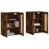 Wall Mounted Cabinets - 2 pcs Smoked Oak Engineered Wood