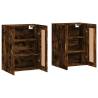 Wall Mounted Cabinets - 2 pcs Smoked Oak Engineered Wood