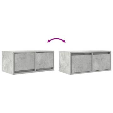 TV Cabinets 2 pcs Concrete Grey | Engineered Wood | Hipomarket