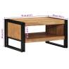 Solid Wood Acacia Coffee Table 70x50x38 cm - Durable & Stylish