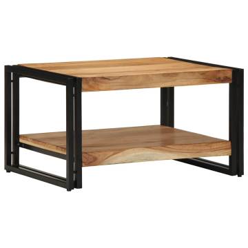 Elegant Solid Wood Acacia Coffee Table - 70x50x38 cm