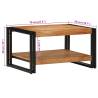 Elegant Solid Wood Acacia Coffee Table - 70x50x38 cm