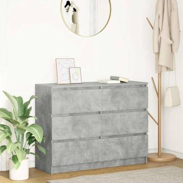 Concrete Grey Sideboard 100x35x76 cm | Elegant Storage Solution