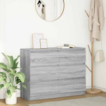 Stylish Grey Sonoma Sideboard - Ample Storage & Durability