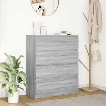 Stylish Grey Sonoma Sideboard - 80x35x99 cm Engineered Wood