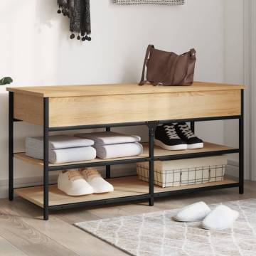 Shoe Bench Sonoma Oak - Stylish & Functional Storage Solution