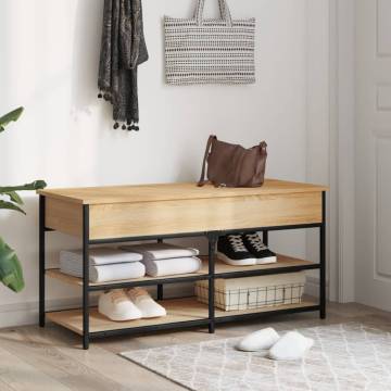 Shoe Bench Sonoma Oak - Stylish & Functional Storage Solution