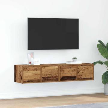 Stylish TV Cabinets - Set of 2 Old Wood | Hipo Market