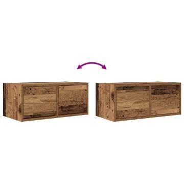 Stylish TV Cabinets - Set of 2 Old Wood | Hipo Market