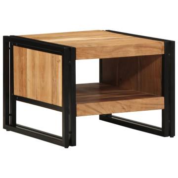 Solid Wood Acacia Coffee Table - 50x50x38 cm | HipoMarket UK