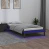 LED Bed Frame Grey 90x200 cm Solid Wood Colour grey Size 90 x 200 cm 