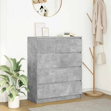 Concrete Grey Sideboard - Stylish & Durable 80x35x99 cm