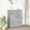  Sideboard Concrete Grey 80x35x99 cm Engineered Wood Colour concrete grey Quantity in Package 1 