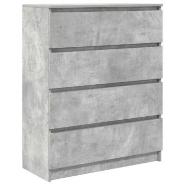 Concrete Grey Sideboard - Stylish & Durable 80x35x99 cm