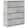 Concrete Grey Sideboard - Stylish & Durable 80x35x99 cm