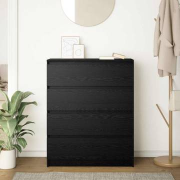 Stylish Black Oak Sideboard - 80x35x99 cm | HipoMarket