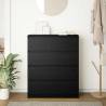 Stylish Black Oak Sideboard - 80x35x99 cm | HipoMarket