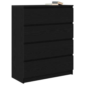 Stylish Black Oak Sideboard - 80x35x99 cm | HipoMarket