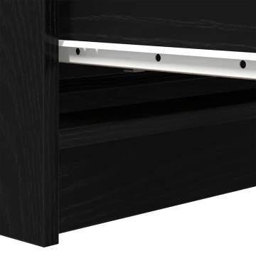 Stylish Black Oak Sideboard - 80x35x99 cm | HipoMarket