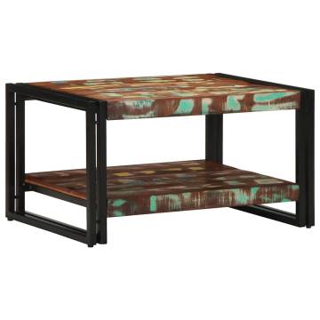 Multicolour Reclaimed Wood Coffee Table - 70x50x38 cm