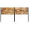 Stylish 200 cm Solid Wood Mango & Iron Headboard | HiPo Market