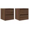 Wall-Mounted Bedside Cabinets - 2 pcs Brown Oak | HipoMarket