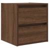 Wall-Mounted Bedside Cabinets - 2 pcs Brown Oak | HipoMarket