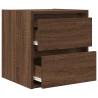 Wall-Mounted Bedside Cabinets - 2 pcs Brown Oak | HipoMarket