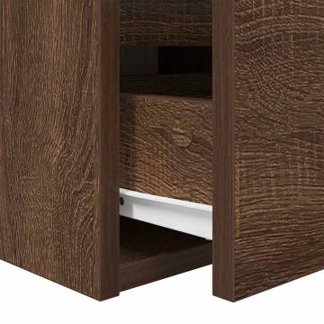 Wall-Mounted Bedside Cabinets - 2 pcs Brown Oak | HipoMarket